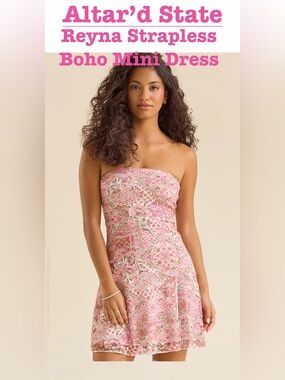 Altar’d State Strapless Mini Dress